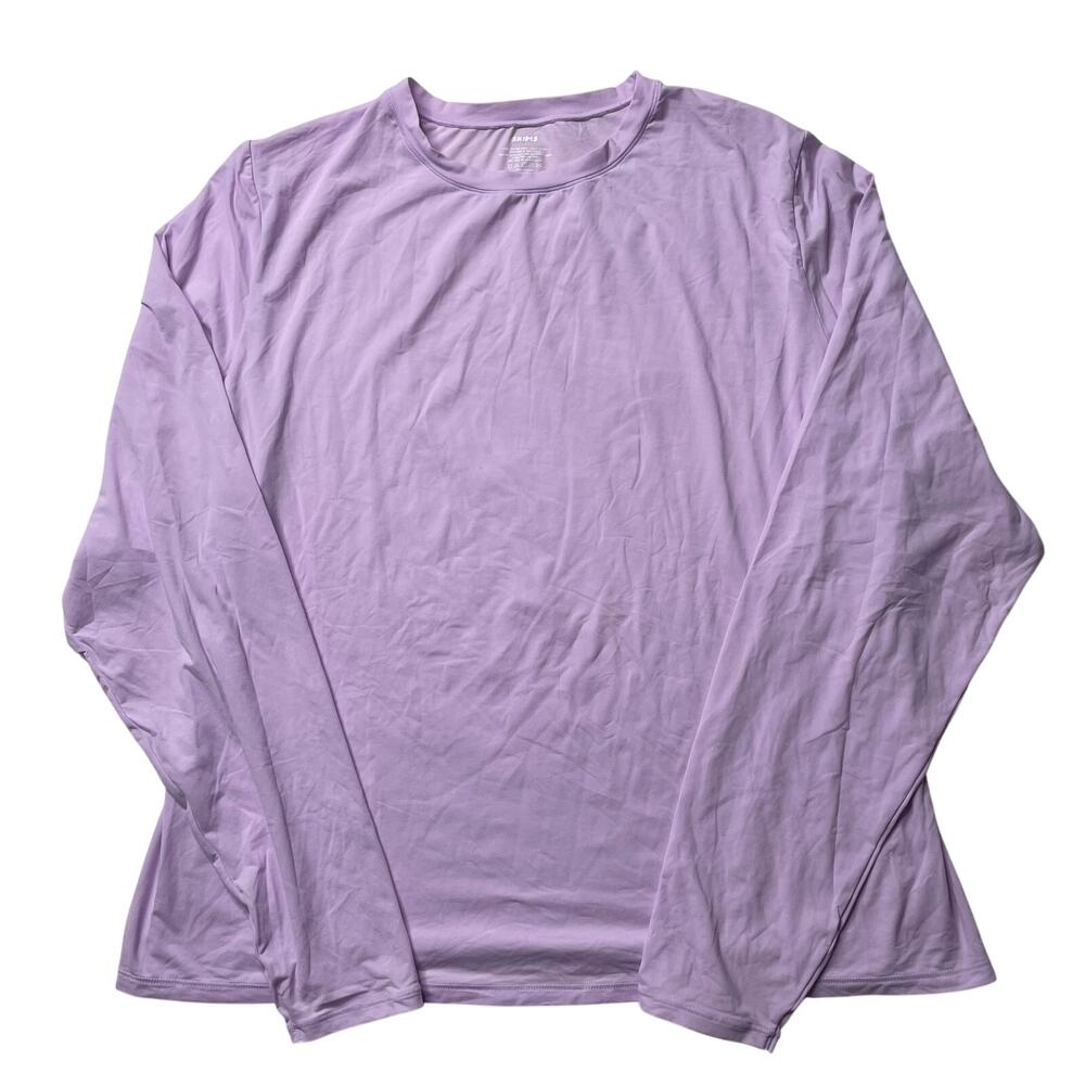 Skims Fits Everybody Long Sleeve Shirt Lavender Purple Sz 4X Stretch Comfy